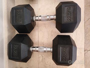 Coppia di manubri esagonali 22,5 kg