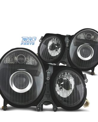 FARI PER MERCEDES CLASSE E W210 99-02 FONDO NERO