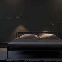 Letto  matrimoniale design minimal Ginevra