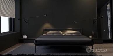 Letto  matrimoniale design minimal Ginevra