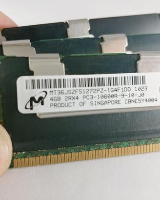 Ram Micron MT36JSZF51272PZ 4gb RAM PC3-10600R-9-10