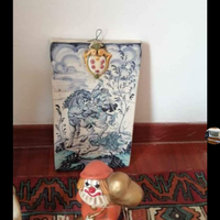 Pannello ceramica di Montelupo dipinto a mano