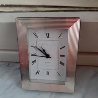 VINTAGE orologio da tavolo, cornice color argento