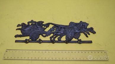 Appendichiavi da muro in metallo, 5 ganci, larghez