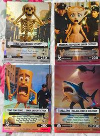 4 Carte Brainrot NUCLEARE "SENZA P" Serie Beta 