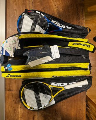 Lotto tennis babolat x 2 racchette+borsone+acc.