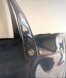 Borsa armani vernice outlet blu