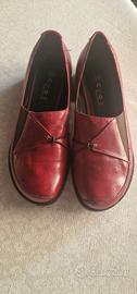 scarpe rosso "sangria" in vitello