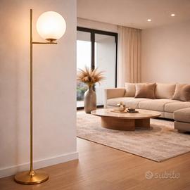 Lampada da terra GOLD design nordico 1 sfera vetro
