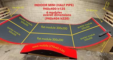 RAMPA SKATE MINI (HALF PIPE) INDOOR