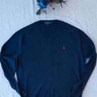 Maglione-Polo Ralph Lauren -Blu navy -100% cotone
