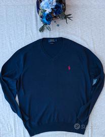 Maglione-Polo Ralph Lauren -Blu navy -100% cotone