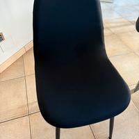 Set di sedie nere in ecopelle