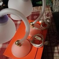 ABATJOUR Coppia in vetro sabbiato con filo