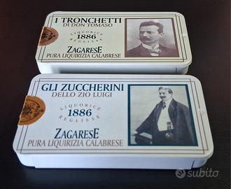 Coppia scatoline vintage Zagarese 1886