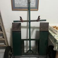 Carrello porta motozappa o raccoglitrice.