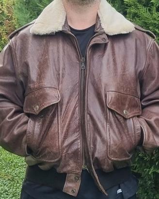 Giacca bomber aviatore in cuoio