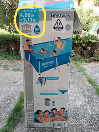 Piscina Bestway 4x2, Filtro a sabbia,accessori