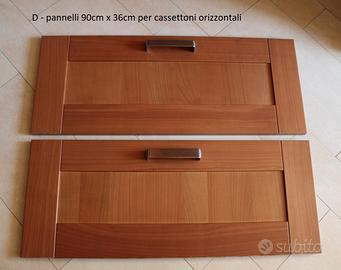 2 pannelli cucina, 90x36, marca GeD color ciliegio