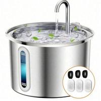 Fontana d’acqua per gatti 3,2L in acciaio inox