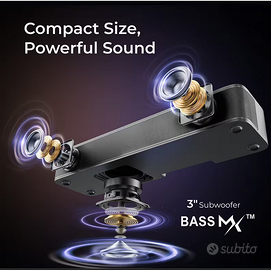 ULTIMEA 2.1ch Soundbar TV con Subwoofer Integrato