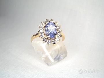 anello oro 750 Tanzanite e Diamanti