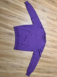 Maglione leggero viola in cotone tg L