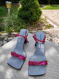 Sandali tacco alto fucsia, Made in Italy 