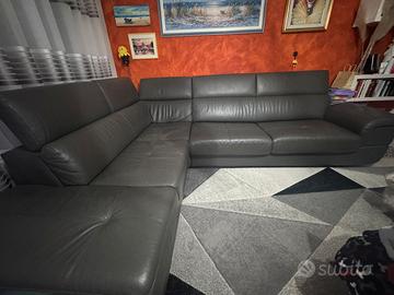 Divano letto in vera pelle