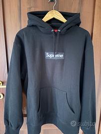 Supreme Box Logo Hoodie Black felpa nero