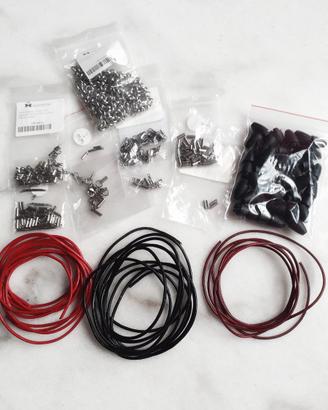 Lotto materiali bijoux: vera pelle + acciaio inox