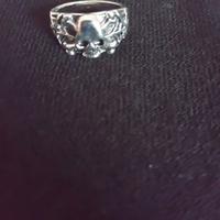 Anello in metallo con Design Teschio 