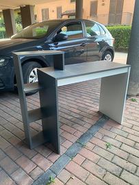 Scrivania Grigio Antracite con Libreria 115 x 50cm