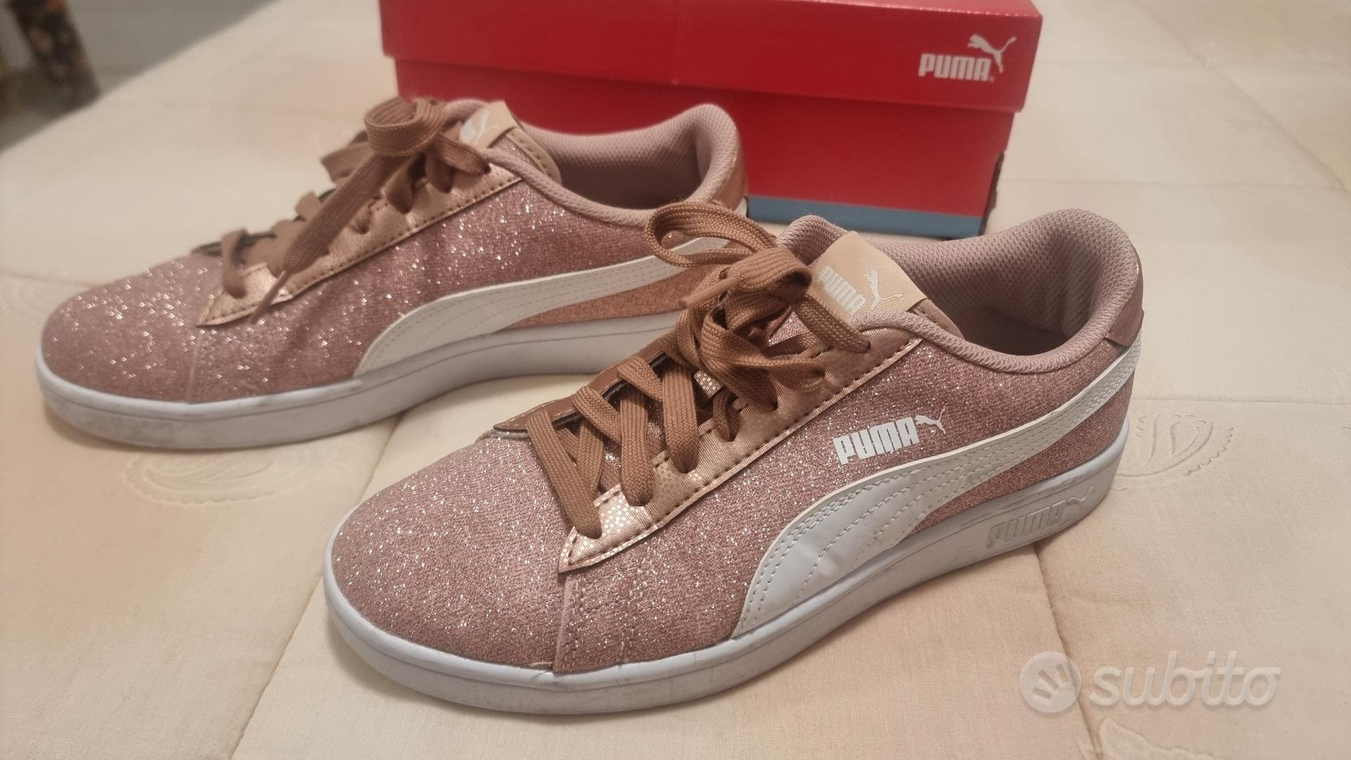 Sneakers PUMA rosa brillantini N.38.5 Abbigliamento e Accessori