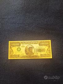1000000 DI DOLLARI U.S.A. LAMINA D'ORO COLORATA