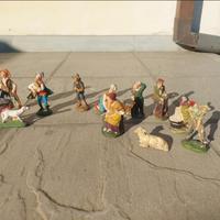 Statuine Presepe Gesso Plastica anni 60