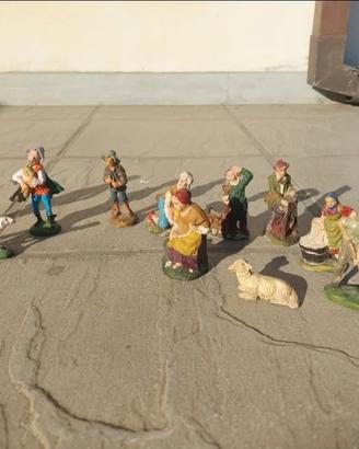 Statuine Presepe Gesso Plastica anni 60