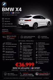 BMW X4 xDrive20d M Sport 190 Cv 48V - Bmw Service