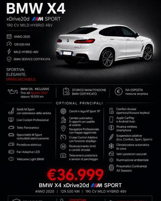 BMW X4 20d M Sport 190CV BMW Service 2027
