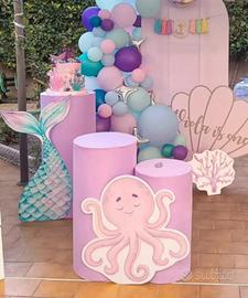 Set sagome compleanno tema mare/ sirena