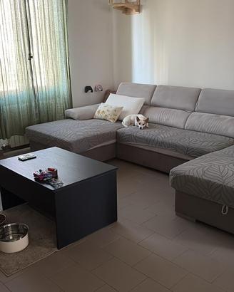 Divano letto con doppia penisola