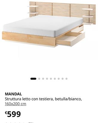 letto + testiera Mandal ikea