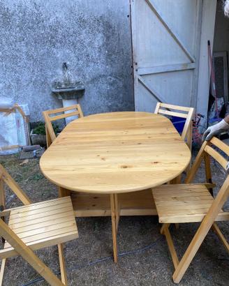 TAVOLO Console Foppa Pedretti con 4 sedie