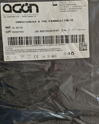 Ginocchiera a tre pannelli cm. 70