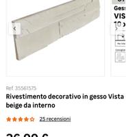 Rivestimento decorativo in gesso