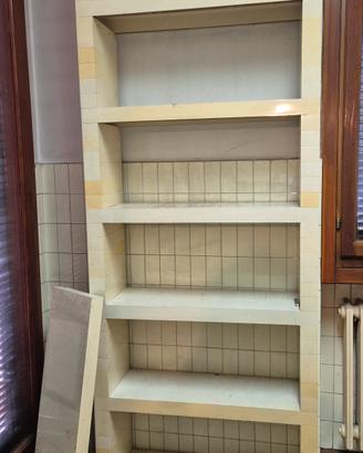 Libreria modulare a ripiani a incastro