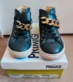 Sneakers Primigi bimba n. 30 nere con catena oro 