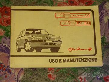 Libretto uso e manutenzione alfa 75 tw.sp.-6v 3.0