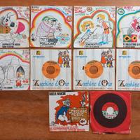 10 dischi 45 giri per bambini anni 1969/1971