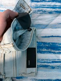 jeans amiri taglia 29 celeste e neri con stelle